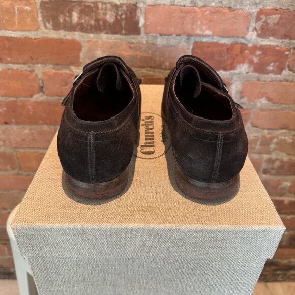 Church's Ketsby Suede Monk Strap Loafers - Brown Fringed Wingtip - Picture 3 of 6